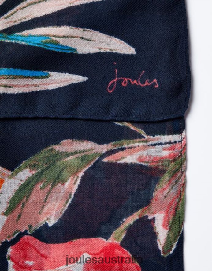 Joules Accessories Women River Lightweight Woven Retangle Printed Scarf NVVNL155 PEAK FLORAL