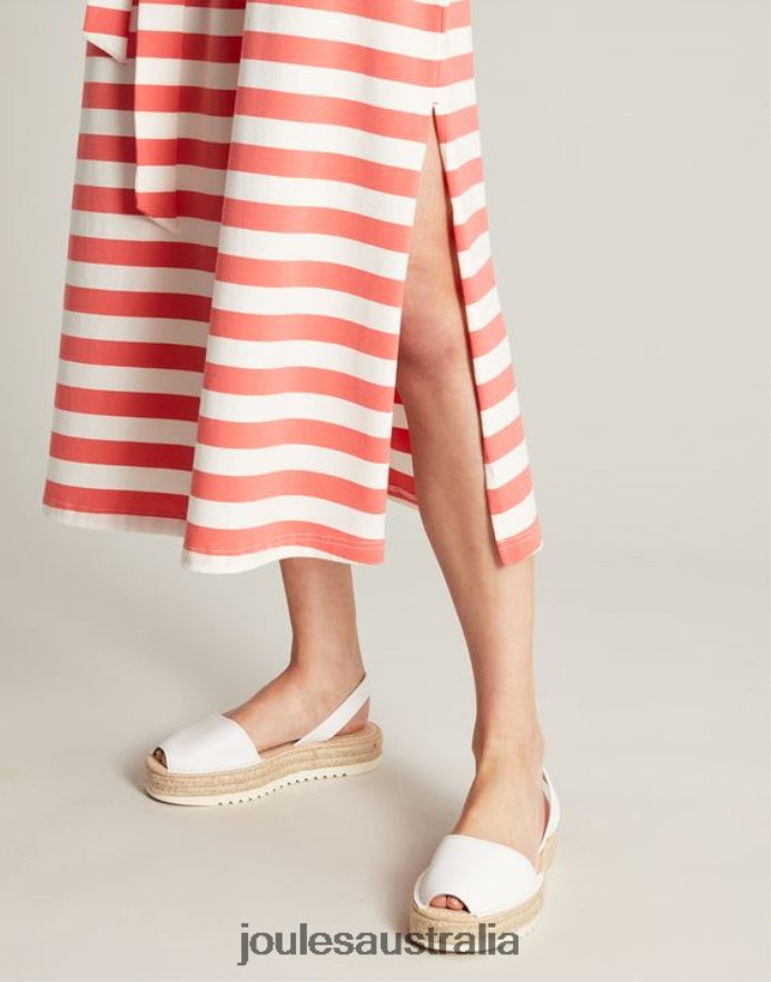 Joules Apparel Women Paloma Jersey long dress NVVNL55 PINK STRIPE