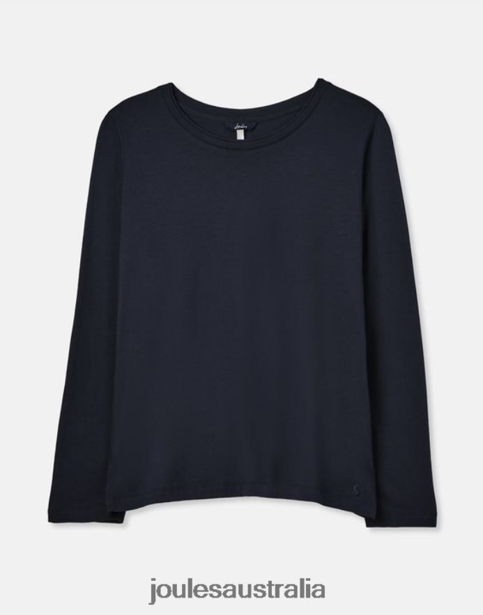 Joules Apparel Women Holly Crew Long Sleeve Top NVVNL36 FRENCH NAVY