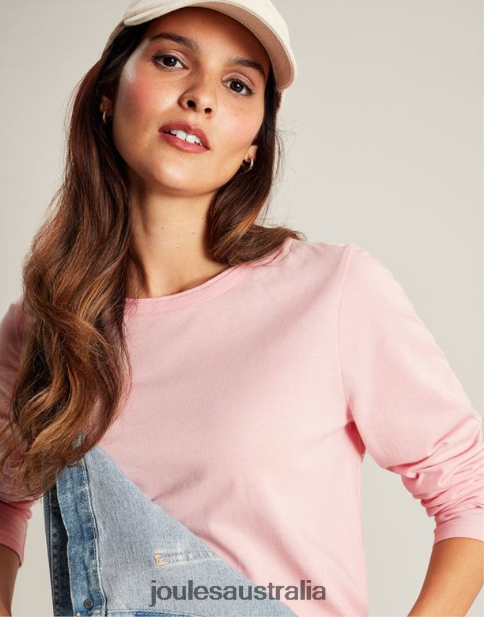 Joules Apparel Women Holly Crew Long Sleeve Top NVVNL40 BALLERINA