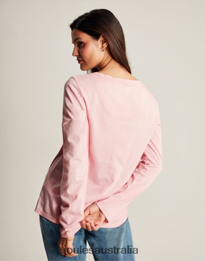 Joules Apparel Women Holly Crew Long Sleeve Top NVVNL40 BALLERINA