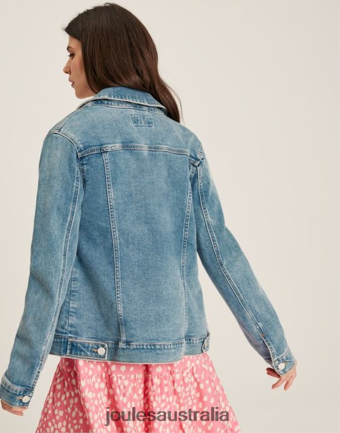 Joules Apparel Women Arkley Relaxed Denim Jacket NVVNL24 LIGHT BLUE