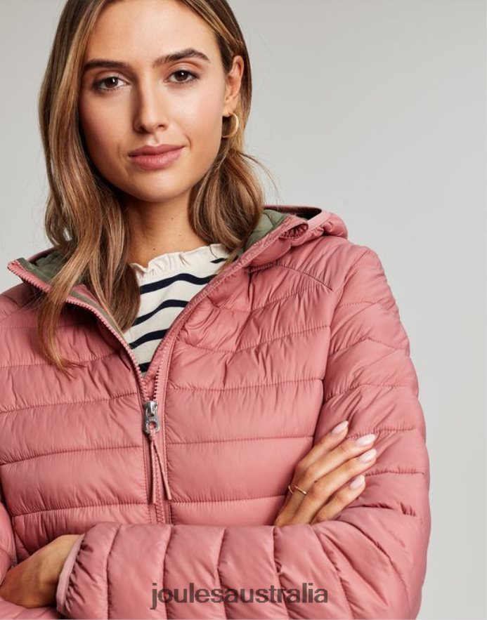 Joules Apparel Women Bowland Packable Padded Coat NVVNL44 ROSE