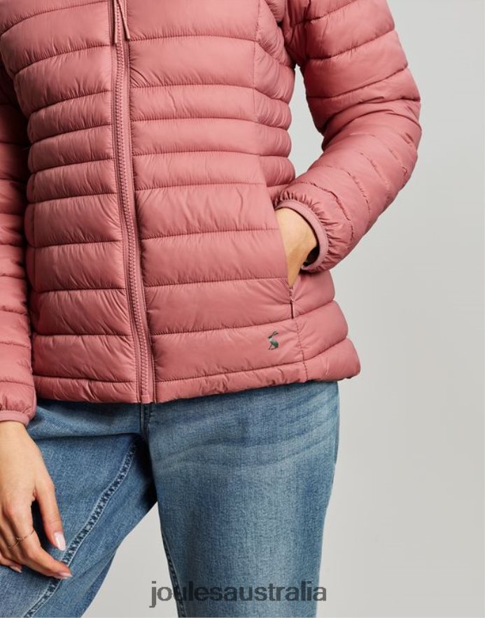 Joules Apparel Women Bowland Packable Padded Coat NVVNL44 ROSE