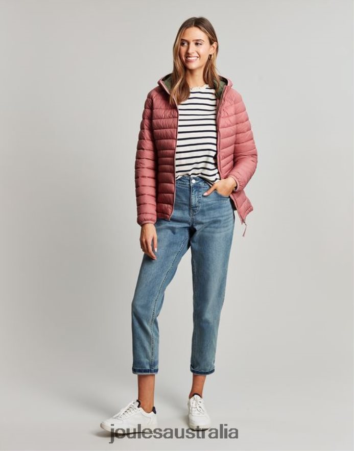 Joules Apparel Women Bowland Packable Padded Coat NVVNL44 ROSE