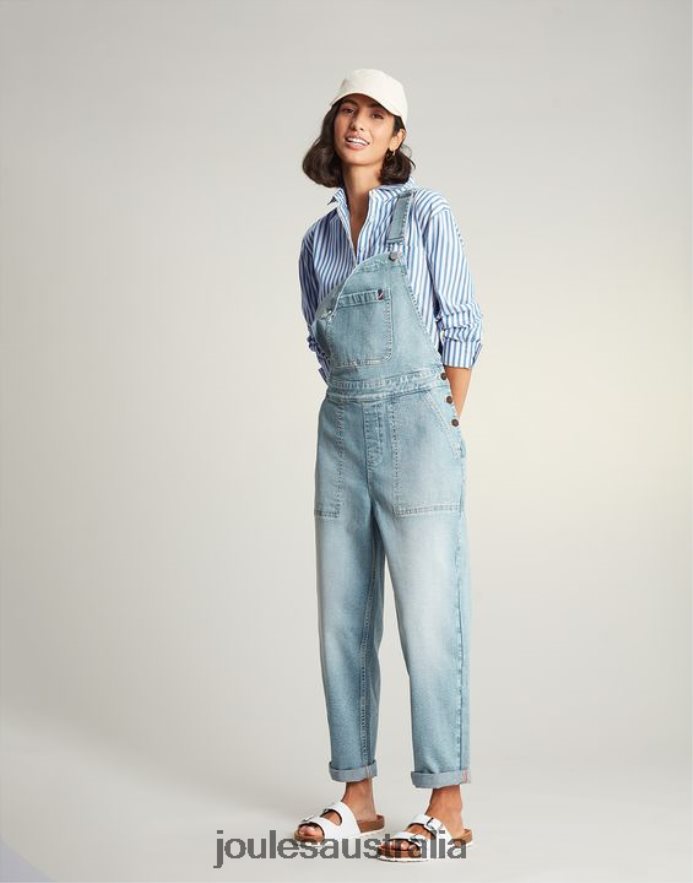 Joules Apparel Women Amilla Dropped Shoulder Shirt NVVNL3 BLUE STRIPE