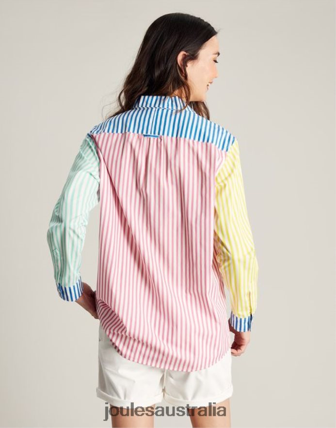 Joules Apparel Women Amilla Dropped Shoulder Shirt NVVNL63 HOTCH POTCH STRIPE