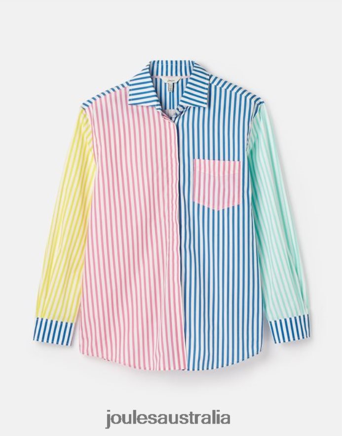 Joules Apparel Women Amilla Dropped Shoulder Shirt NVVNL63 HOTCH POTCH STRIPE