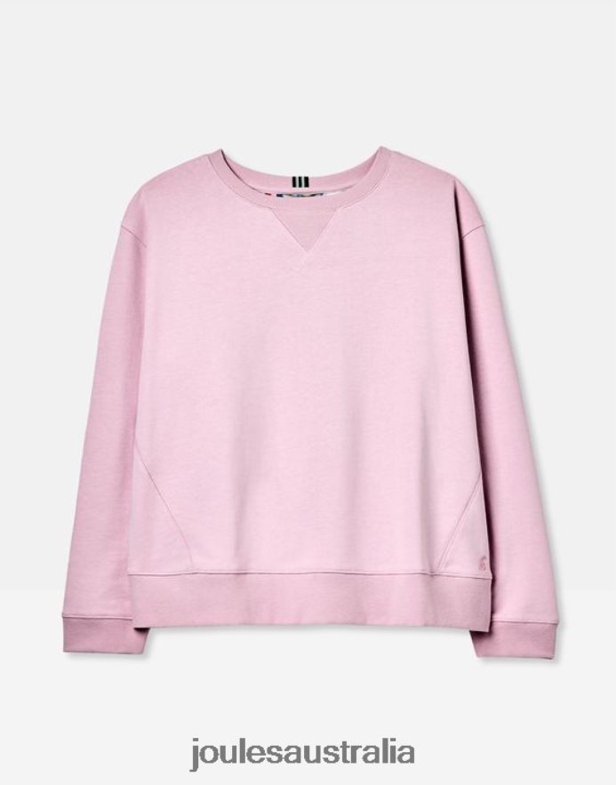 Joules Apparel Women Monique Crew Neck Sweatshirt NVVNL65 DAWN PINK
