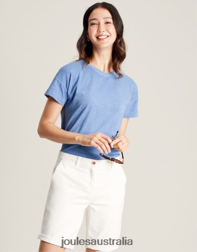 Joules Apparel Women Macey Short Sleeve T-Shirt NVVNL81 BLUE