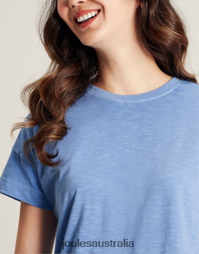 Joules Apparel Women Macey Short Sleeve T-Shirt NVVNL81 BLUE