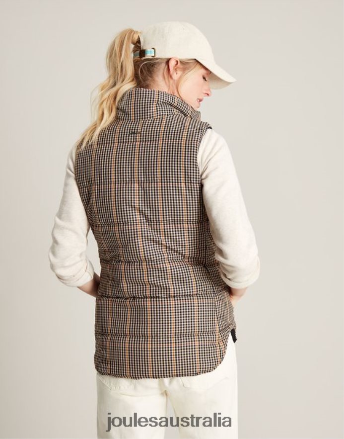 Joules Apparel Women Atwell Diamond Quilt Reversible Vest NVVNL50 BLACK