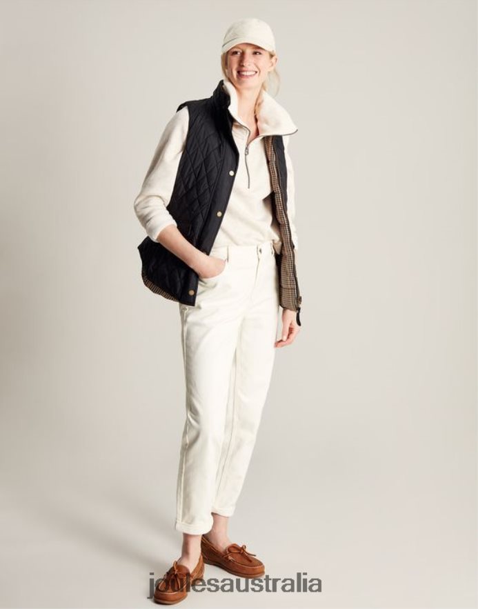 Joules Apparel Women Atwell Diamond Quilt Reversible Vest NVVNL50 BLACK