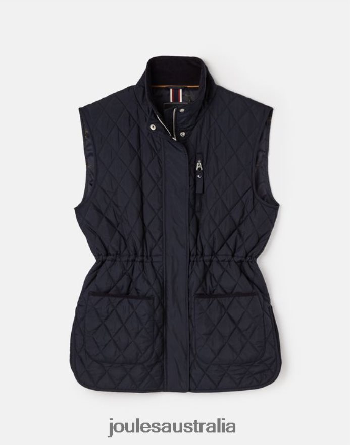 Joules Apparel Women Kempton Diamond Quilt Vest NVVNL39 MARINE NAVY